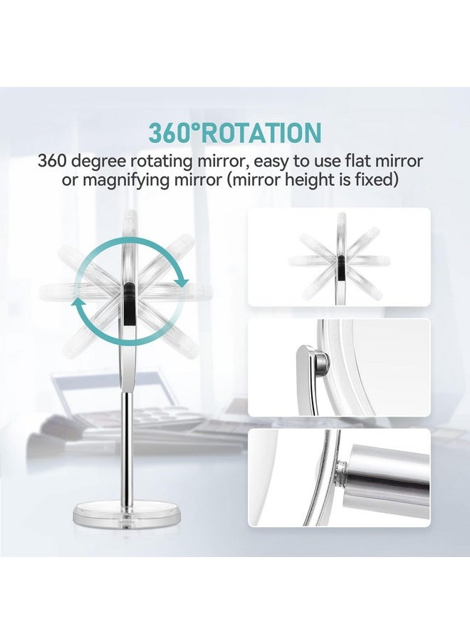 MIYADIVA 20X Magnifying Makeup Mirror,Double Sided 1X & 20X Magnifying Mirror with Stand,Tabletop Magnified Vanity Mirror with 360°Rotation for Bathroom or Bedroom 7.8 Inch