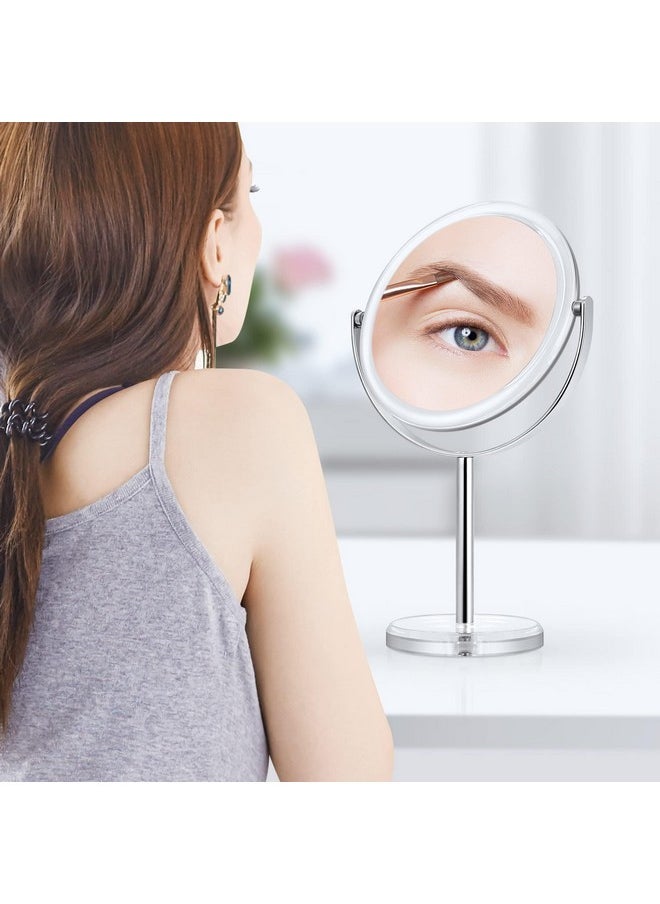 MIYADIVA 20X Magnifying Makeup Mirror,Double Sided 1X & 20X Magnifying Mirror with Stand,Tabletop Magnified Vanity Mirror with 360°Rotation for Bathroom or Bedroom 7.8 Inch