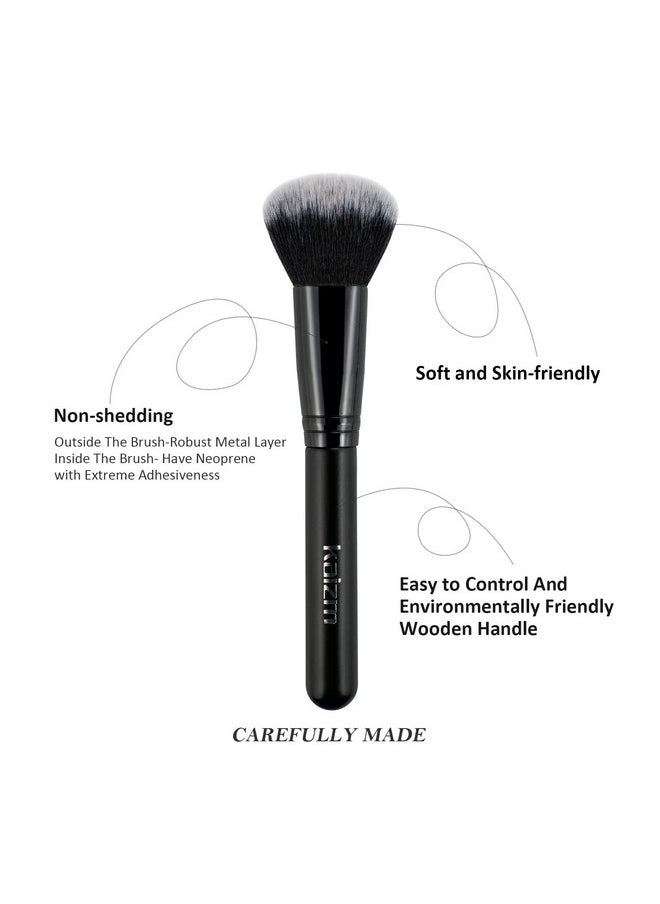 Daxstar Makeup Brushes with a Foldable Case, Makeup Kit 15PCS, Make up Brushes Set Black with 4 Makeup Sponges
