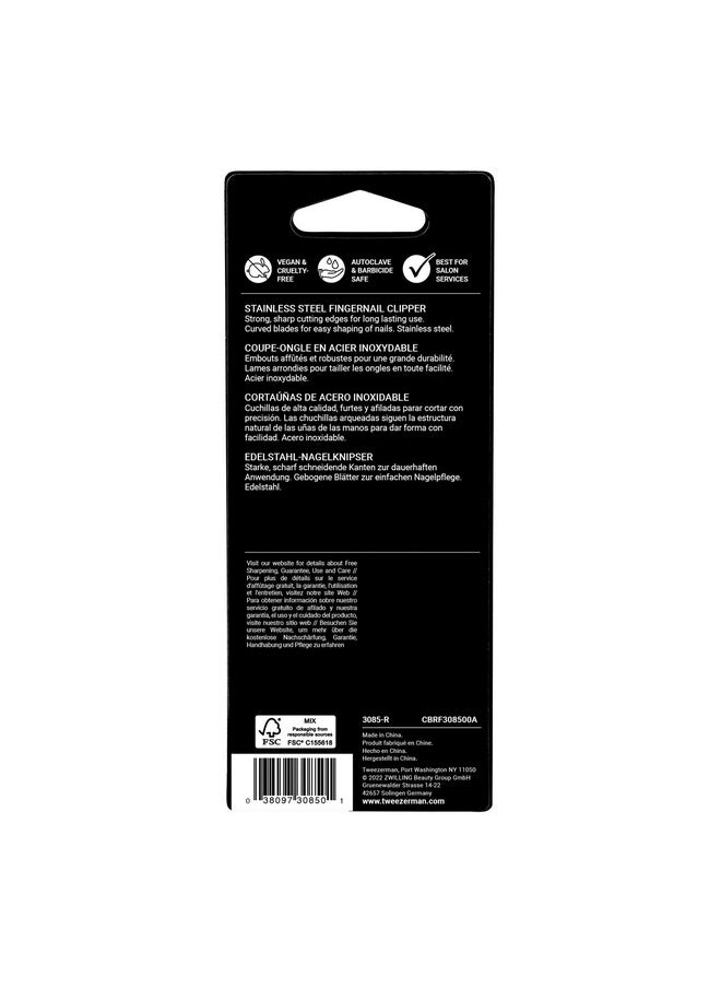Tweezerman Fingernail Clipper for Women and Men Stainless Steel