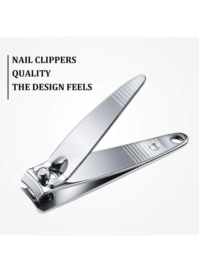 Mudder 100 Pieces Nail Clippers Bulk for Men and Women Stainless Steel Fingernail Clippers Flat Toenail Clippers Portable Travel Fingernails Pointed Manicure Pedicure Sturdy Trimmer Set for Men Women
