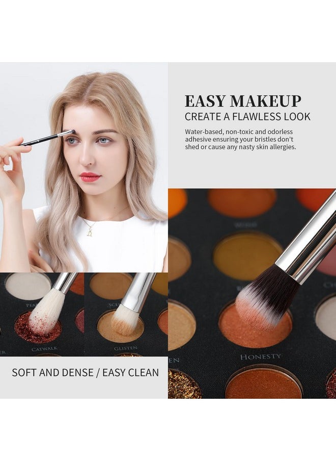 DUCARE Premium Synthetic Kabuki Foundation Eyeshadow Makeup Brushes with Cosmetic Bag Set (Black), 15 Pcs