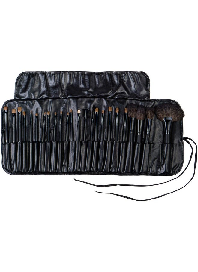 SHANY Makeup Brushes Studio Quality Total Pro Make up Brush Set with Leather Pouch- Foundation brush, Powder brush, Eyeshadow Brush, Concealer Brush, Liner Brush and more. 24 Count