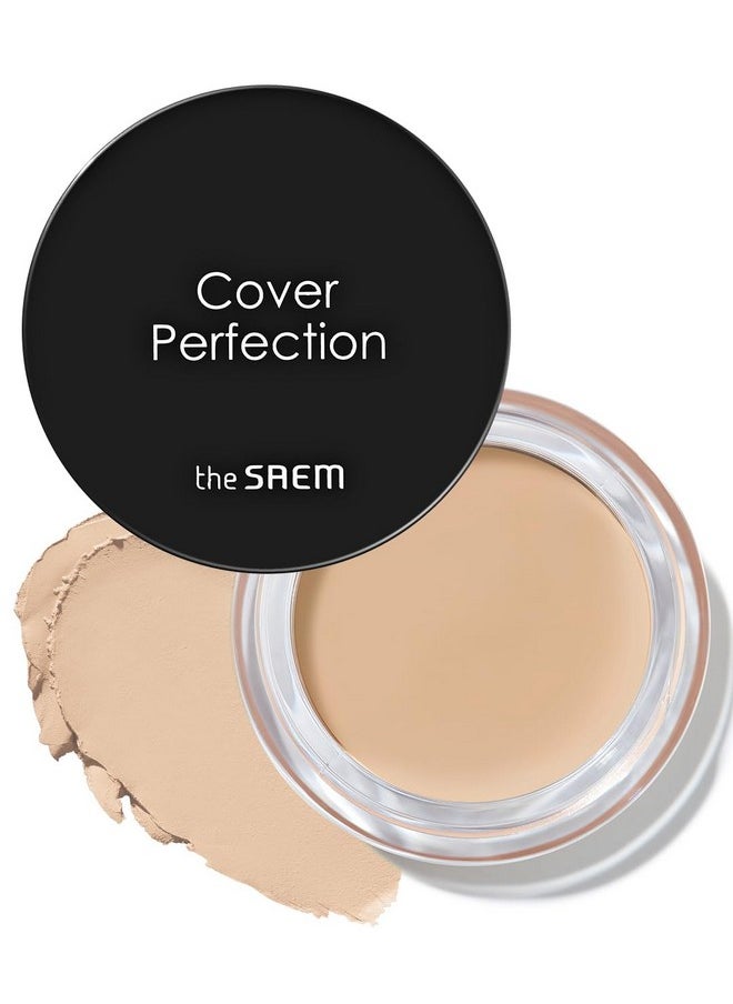 THESAEM Cover Perfection Pot Concealer #0.5 Ice Beige - High Adherence & Coverage Balm, Conceals Blemish & Acne Spots, Matte Finish Sebum Control for Oily and Combination Skin
