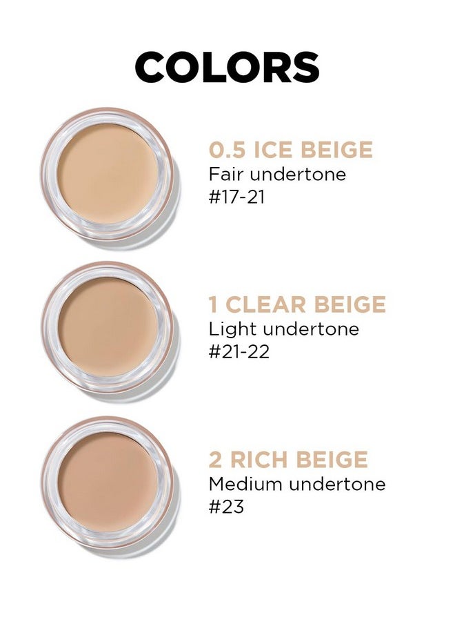 THESAEM Cover Perfection Pot Concealer #0.5 Ice Beige - High Adherence & Coverage Balm, Conceals Blemish & Acne Spots, Matte Finish Sebum Control for Oily and Combination Skin