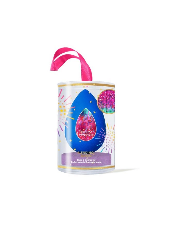 Beautyblender® | Blending Queen Blend and Cleanse Set, Sapphire sponge and Speckled Violet Cleanser