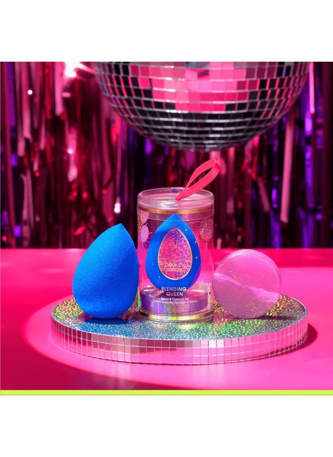 Beautyblender® | Blending Queen Blend and Cleanse Set, Sapphire sponge and Speckled Violet Cleanser