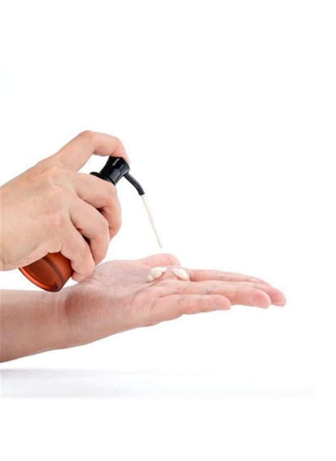 2PCS 100ml Frosted Glass Pump Bottles Refillable Liquid Lotion Soap Dispenser Toiletries Bottles Hand Jar Containers for Bathroom Kitchen and Garden