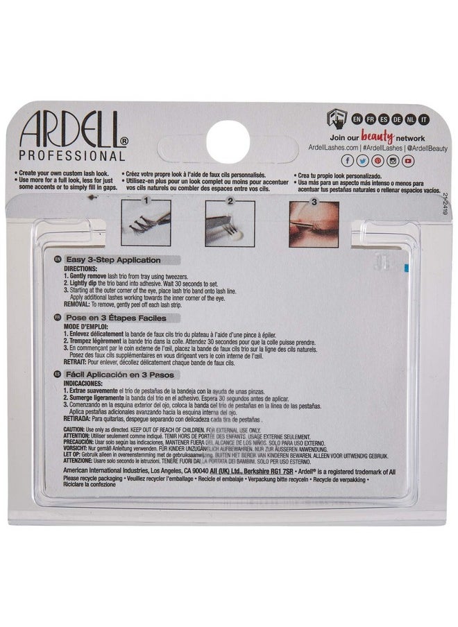Ardell Individual Trios Eyelash, Black, Short