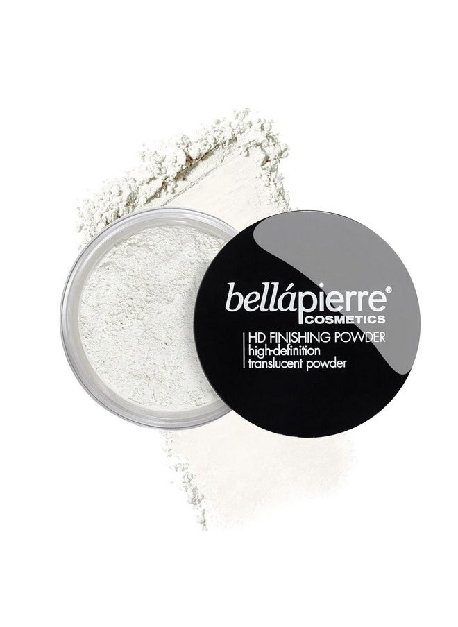 bellapierre HD Finishing Powder | Translucent Setting Powder | Poreless Shine-Free Matte Finish | Lightweight Gentle Formula | Non-Toxic & Paraben Free | Cruelty Free Mineral Makeup