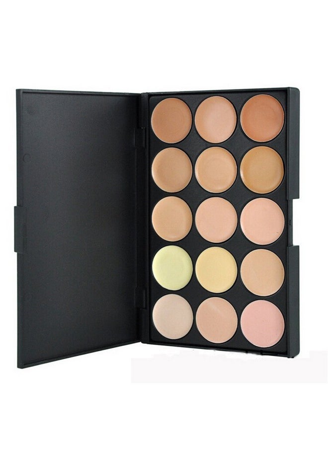 15 Colors Hydrating Cream Concealer Palette, Pure Vie Long Lasting Full Coverage Correcting Concealer Palette Foundation Camouflage Makeup Contour Kit for Conceals Corrects Dark Circles Acne Blemish#2