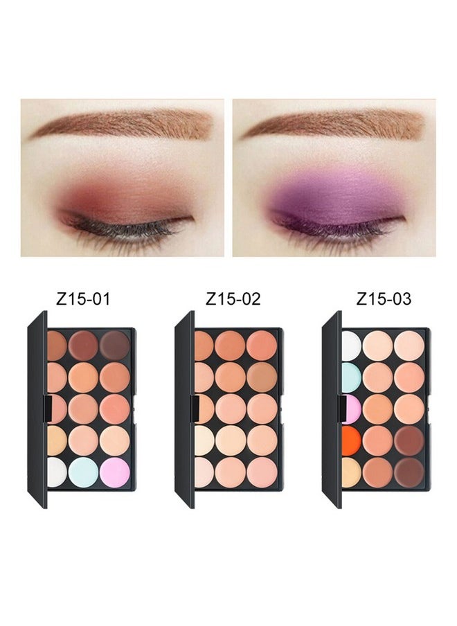 15 Colors Hydrating Cream Concealer Palette, Pure Vie Long Lasting Full Coverage Correcting Concealer Palette Foundation Camouflage Makeup Contour Kit for Conceals Corrects Dark Circles Acne Blemish#2