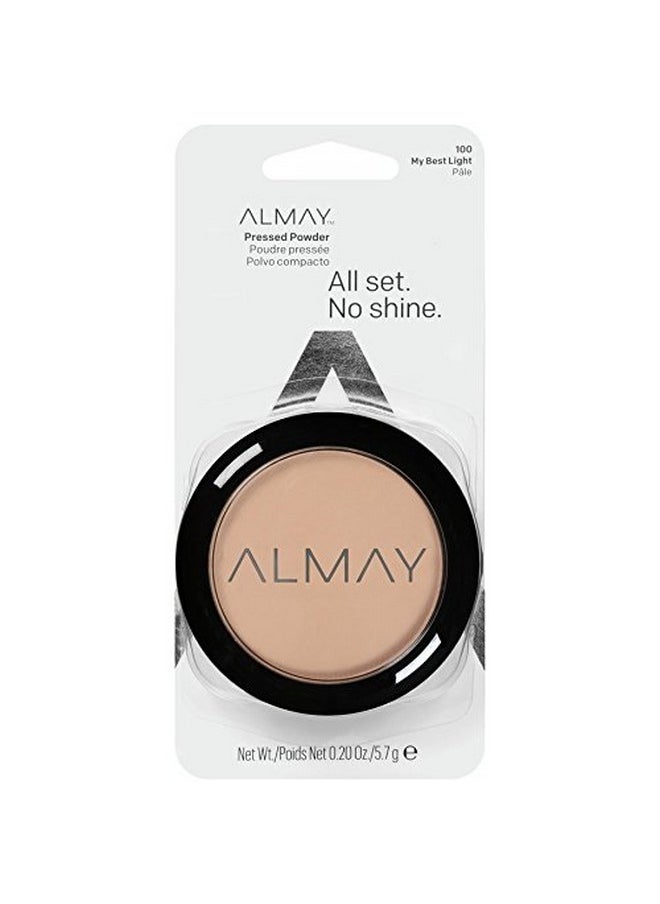 Almay Pressed Powder, Skin Tone Matching, Hypoallergenic, Frageance Free, 100 My Best Light, 0.20 Oz