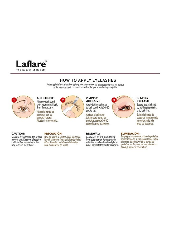 Laflare 3D Cashmere False Eyelashes Multipack, Ultra Soft, Glam, Luxurious, Cruelty-Free, Reusable, Fake Eyelashes 5 Pairs Value Pack (109X5P)
