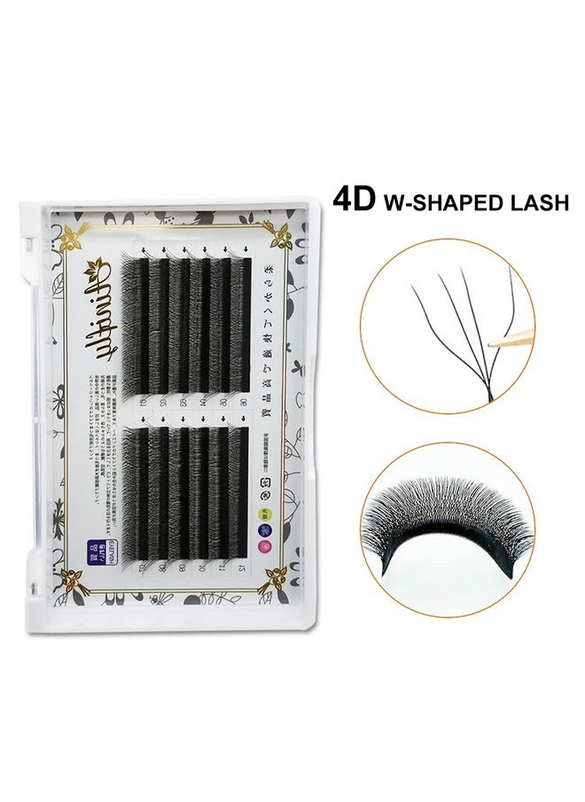 W Lashes 0.05Mm C/D Curl 4D Mink Eyelashes Black Natural Soft Eyelash 3D/4D Premade Volume Fans False Lash Yy Eyelash Extensions (W 0.05Mm D 11Mm)