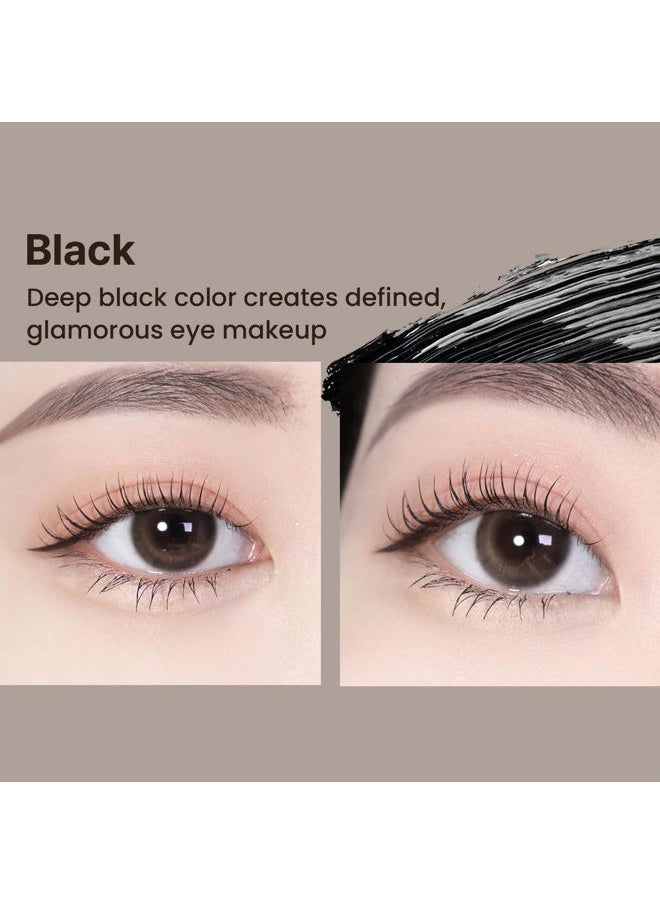Dailism Smudge Stop Mascara, Volumizing & Lengthening, Long-lasting, Waterproof, Smudge-proof, Non-Clumping, Washable Cleansing Korean Mascara, 0.32oz/9g - Black Volume
