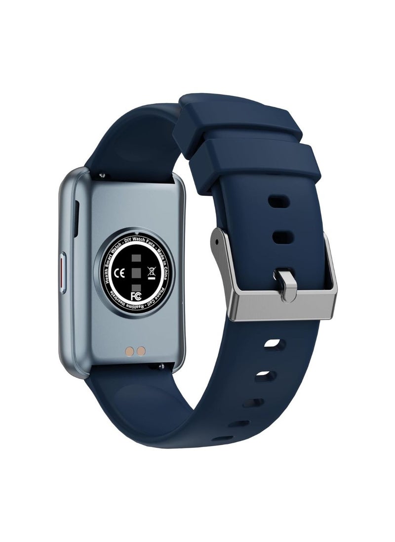 Swiss Military Rhine2 Smart Band 1.57” Display, Bluetooth Calling, Multi Language, Health & Sports Tracking, 7 Days Battery, IP67, iOS/Android Compatible, Blue Strap