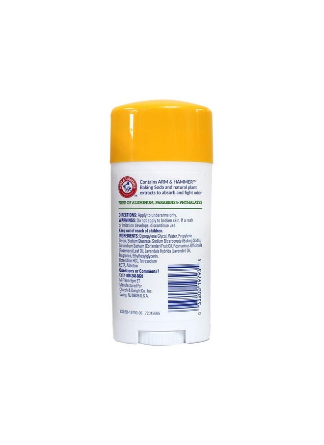 Arm & Hammer Essentials Natural Deodorant, Fresh, 2.5 Oz (Pack of 6)