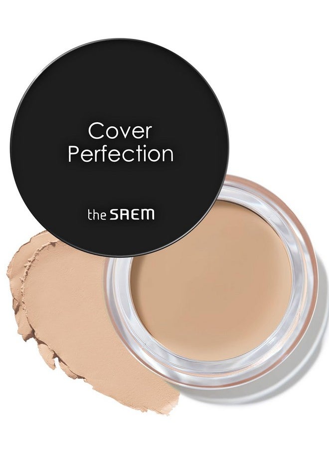 THESAEM Cover Perfection Pot Concealer #01 Clear Beige - High Adherence & Coverage Balm, Conceals Blemish & Acne Spots, Matte Finish Sebum Control for Oily and Combination Skin