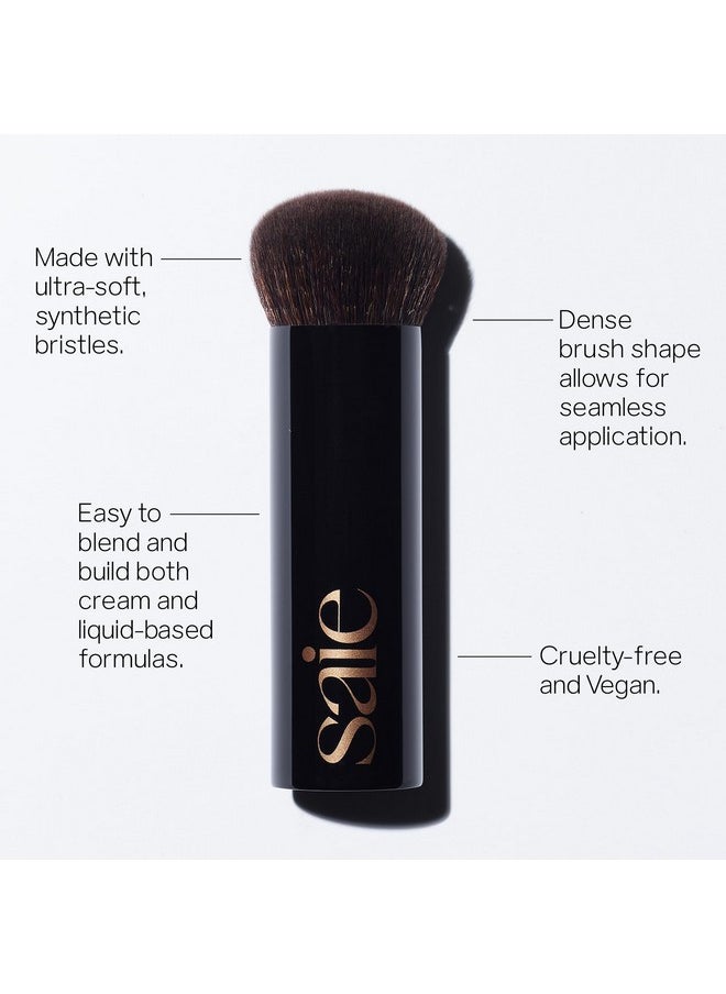 Saie The Big Brush - Soft, Multi-Use Liquid Foundation Brush for Buffing, Blending & Building - Dense Makeup Brush with Cruelty-Free, Synthetic Bristles (1 Count)