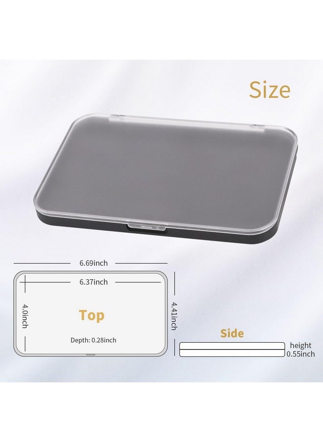 AJLTPA Magnetic Makeup Palette with Frosted Clear Top, 3Pack Empty Eyeshadow Dispensing Storage Box with 60Pcs Adhesive Metal Stickers for DIY Cosmetics Blush Powder-6.69