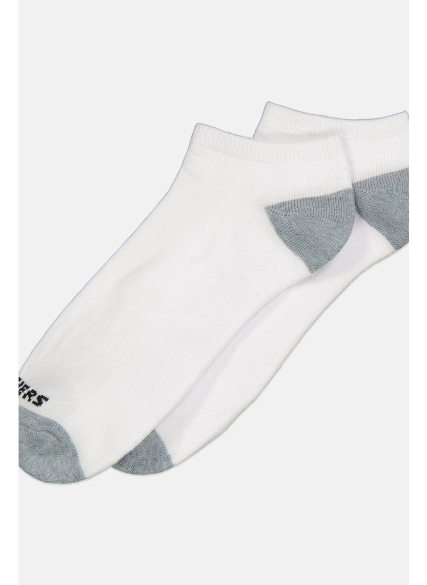 Men 10 Pairs Brand Logo No Show Socks, Multicolor
