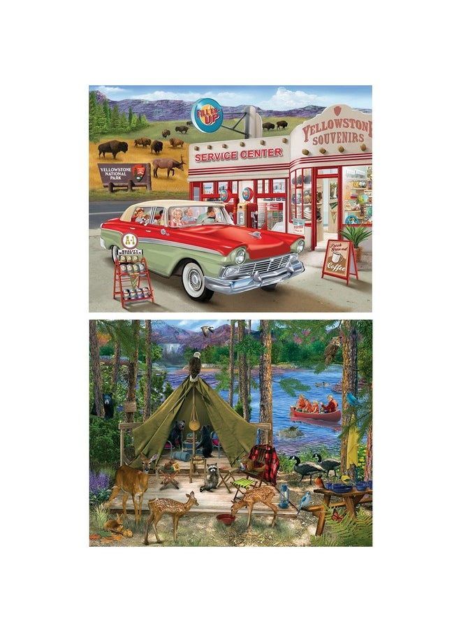 Bits and Pieces - 4-in-1 Multi-Pack - 500 Piece Jigsaw Puzzles for Adults - 500 pc Puzzle Set Bundle by Bigelow Illustrations - 16