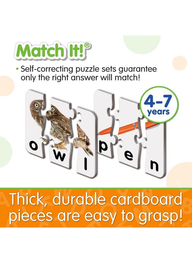 The Learning Journey: Match It! - 3 Letter Words - 20 Self-Correcting - Large Pieces Reading & Spelling Puzzle Set - Matching Activity for Kids Ages 4-7