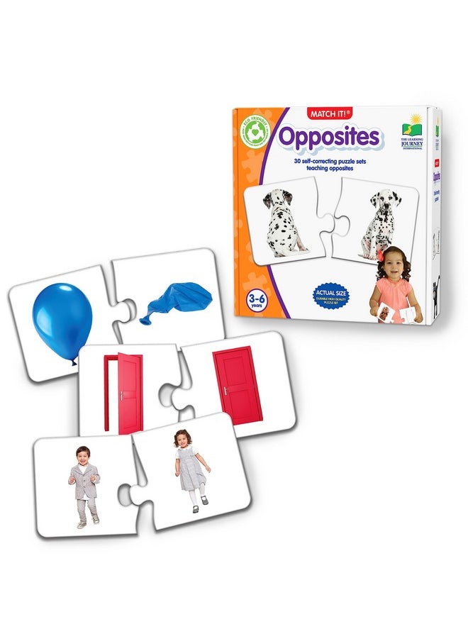 Learning Journey International Match It! - Opposites - Self-Correcting Puzzle Set, Multicolor