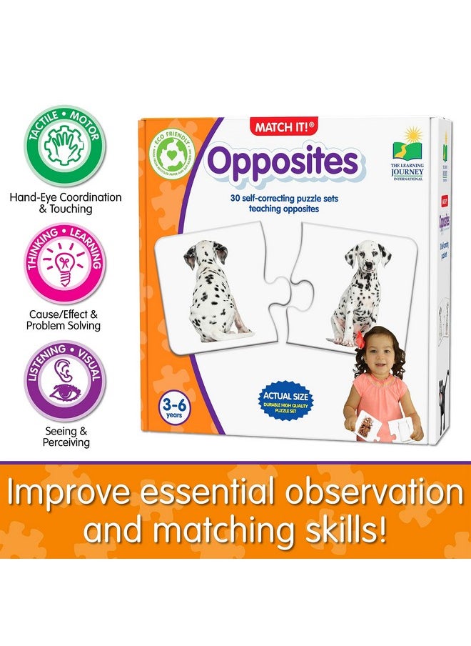 Learning Journey International Match It! - Opposites - Self-Correcting Puzzle Set, Multicolor