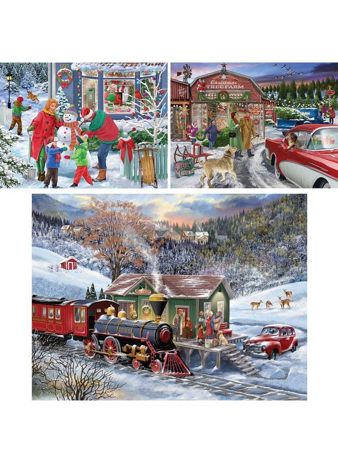 Bits and Pieces - Value Set of Three (3) 300 Piece Jigsaw Puzzles for Adults - Each Puzzle Measures 18