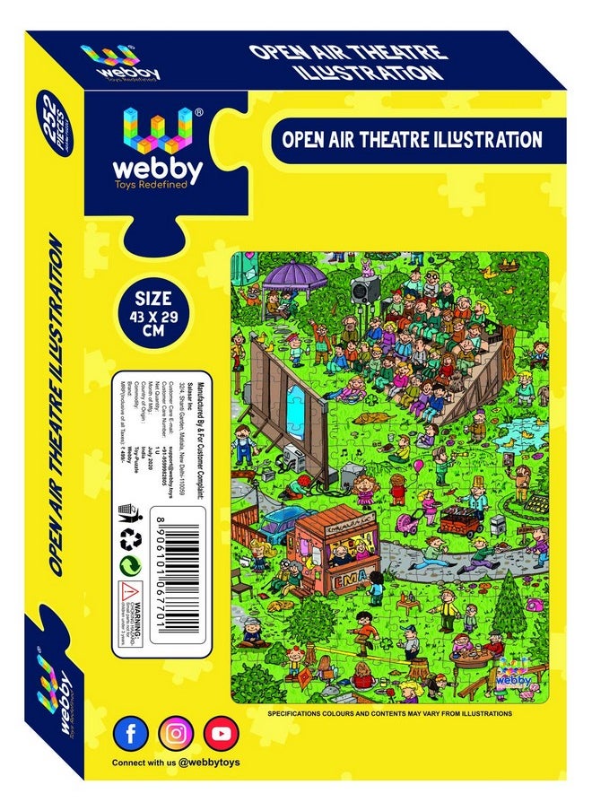 Webby Kids Flight Exhibition Illustration Jigsaw Puzzle, 252 Pieces,Multicolor
