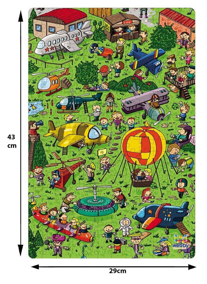 Webby Kids Flight Exhibition Illustration Jigsaw Puzzle, 252 Pieces,Multicolor