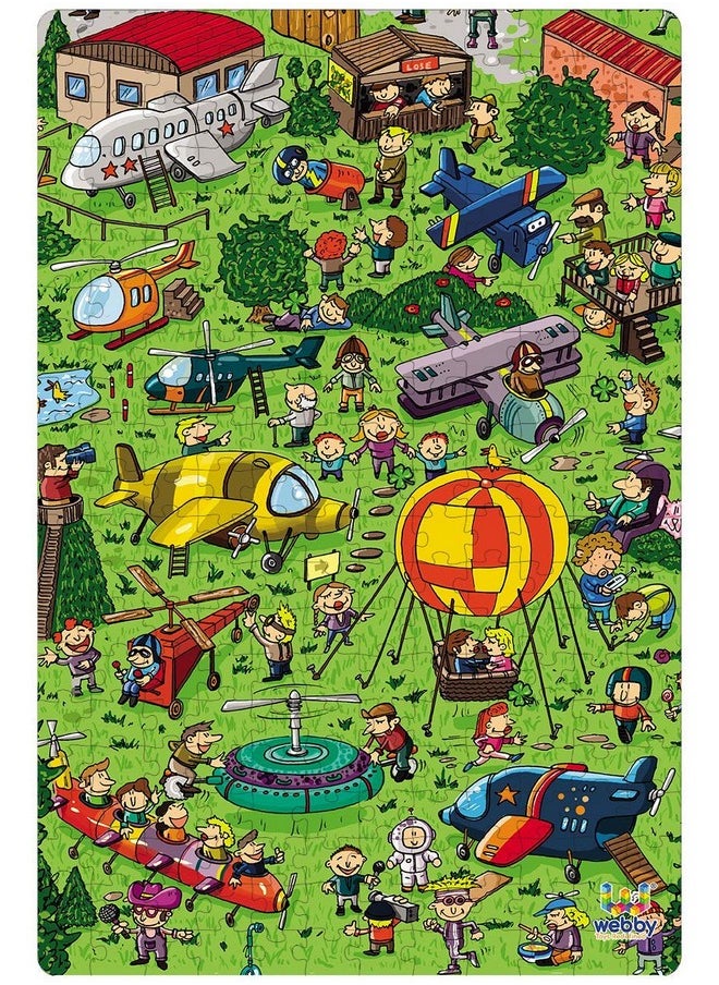 Webby Kids Flight Exhibition Illustration Jigsaw Puzzle, 252 Pieces,Multicolor