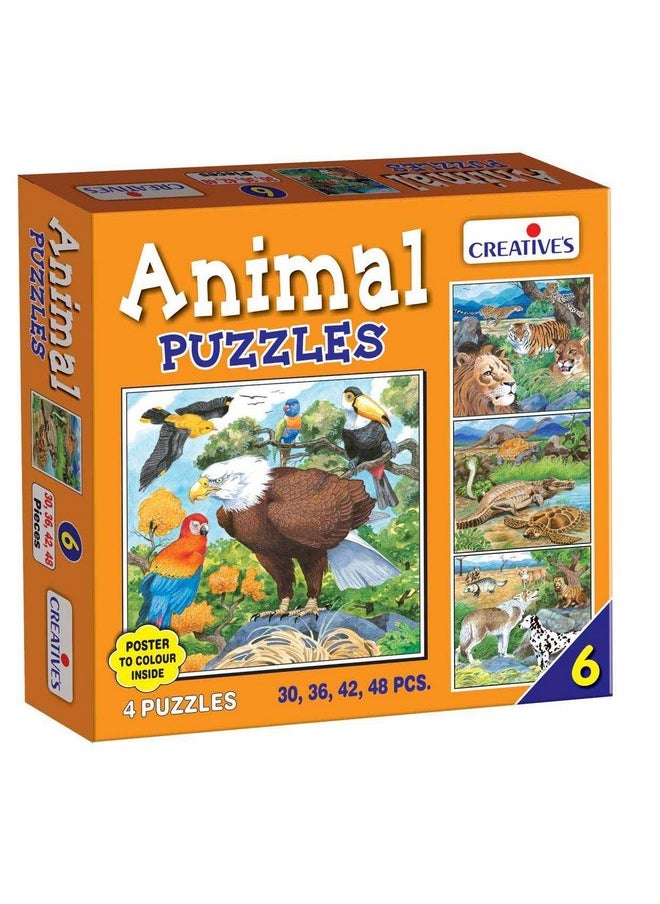 Creative’s Animal Puzzles Part - 6 | Skill Development Jigsaw Puzzles | Bird Puzzles for Kids | Educational Puzzles for Kids | Ages 5 & Up 30 to 48 Pieces Puzzles for Kids