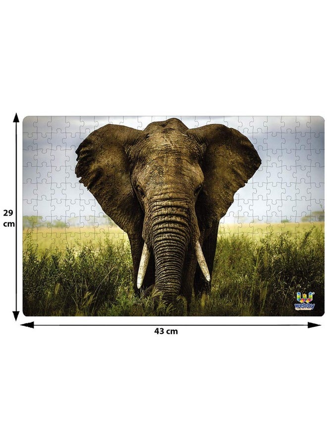 Webby The Wild Elephant Wooden Jigsaw Puzzle, 252 Pieces