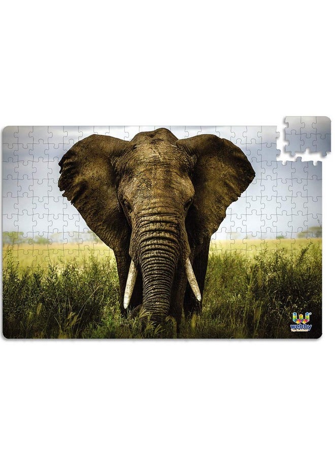 Webby The Wild Elephant Wooden Jigsaw Puzzle, 252 Pieces