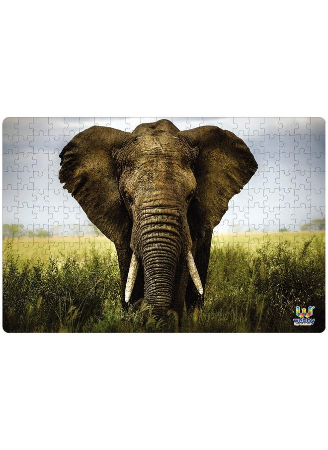 Webby The Wild Elephant Wooden Jigsaw Puzzle, 252 Pieces