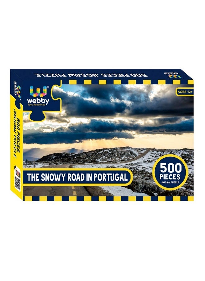 Webby The Snowy Road in Portugal Jigsaw Puzzle, 500 Pieces