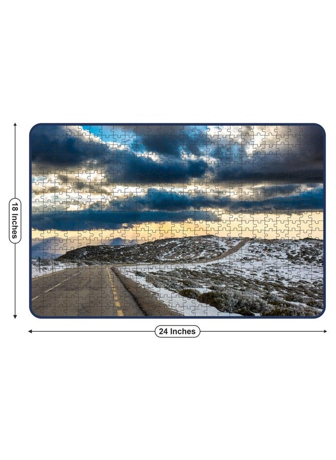 Webby The Snowy Road in Portugal Jigsaw Puzzle, 500 Pieces