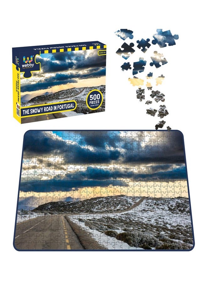 Webby The Snowy Road in Portugal Jigsaw Puzzle, 500 Pieces