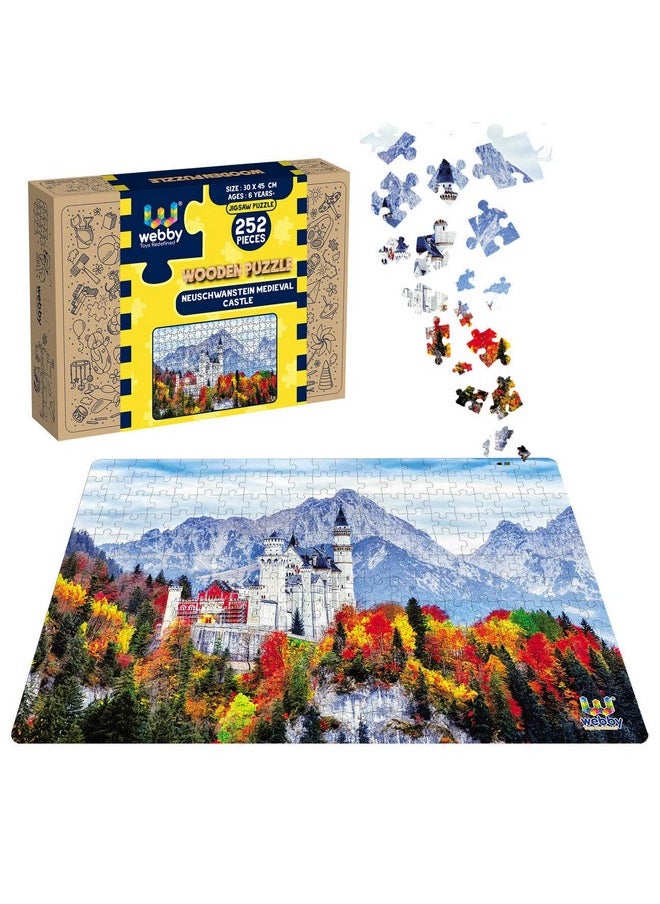 Webby Neuschwanstein Medieval Castle Wooden Jigsaw Puzzle, 252 Pieces