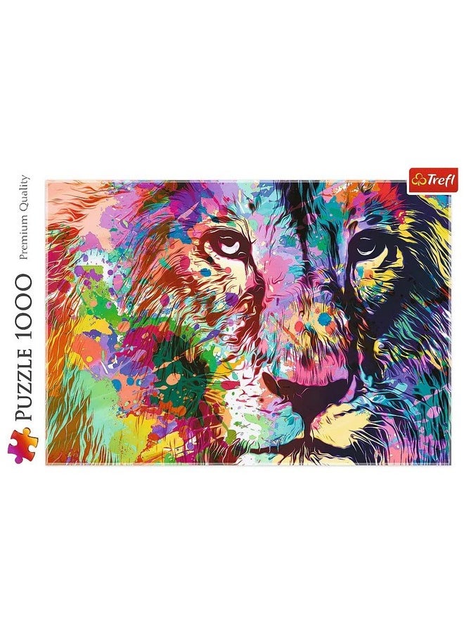 Trefl Colorful Lion 1000 Piece Jigsaw Puzzle Red 27