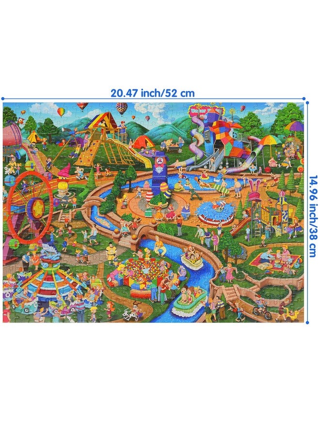 Becko US Jigsaw Puzzles 500 Pieces Puzzles for Adults 500 Piece Puzzles for Kids and Adults (Theme Park)