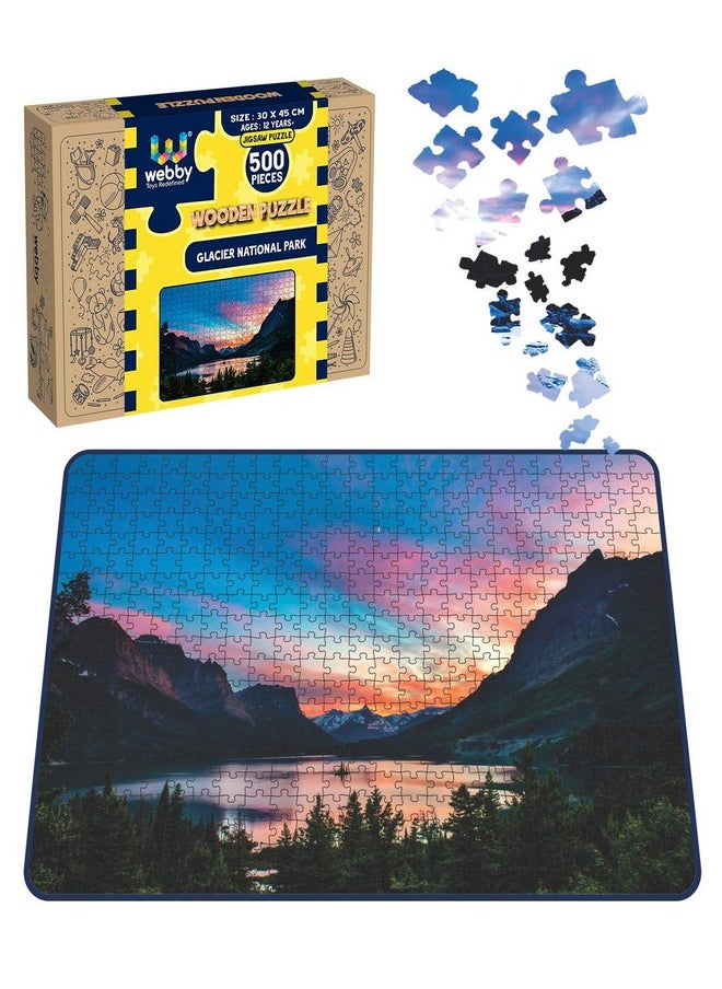Webby Glacier National Park Wooden Jigsaw Puzzle, 500 Pieces