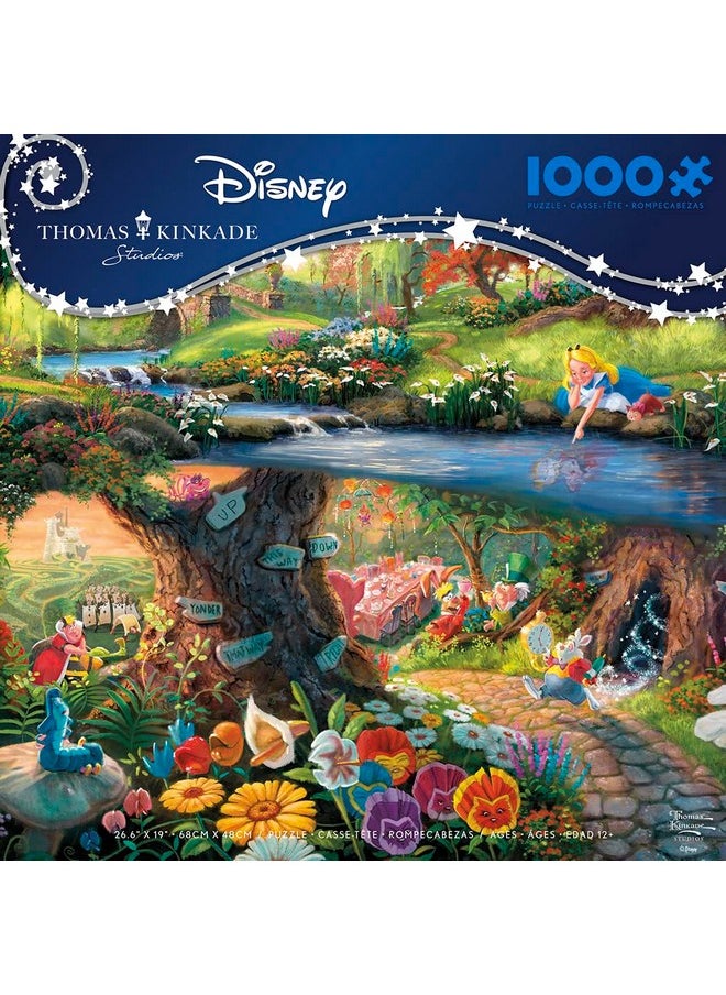 Ceaco - Disney - Thomas Kinkade - Alice in Wonderland - 1000 Piece Jigsaw Puzzle