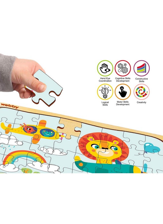 Webby The Kiddy Flight Wooden Jigsaw Puzzle, 40Pcs