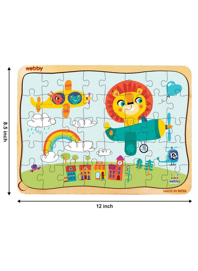 Webby The Kiddy Flight Wooden Jigsaw Puzzle, 40Pcs