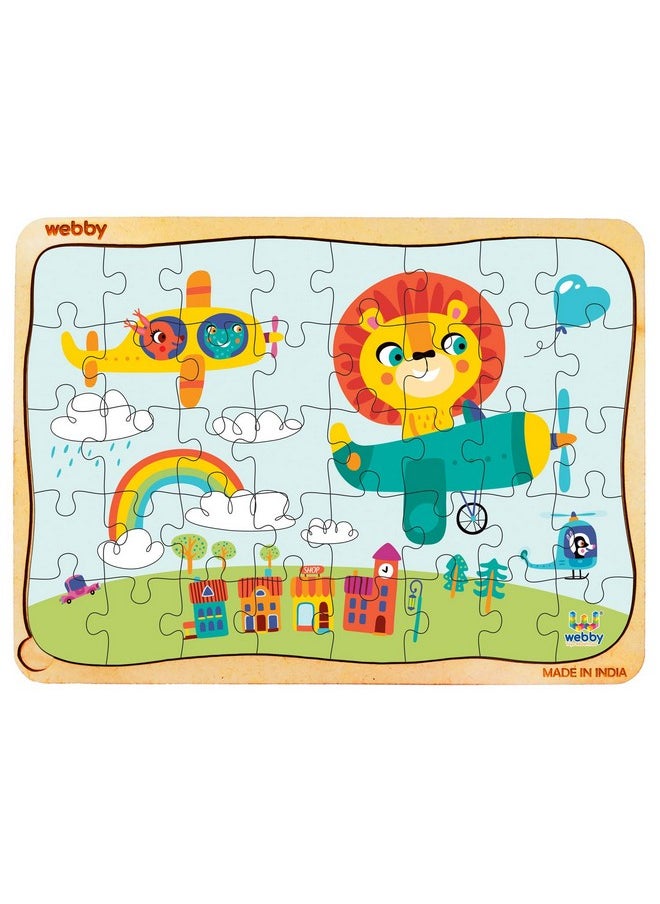Webby The Kiddy Flight Wooden Jigsaw Puzzle, 40Pcs