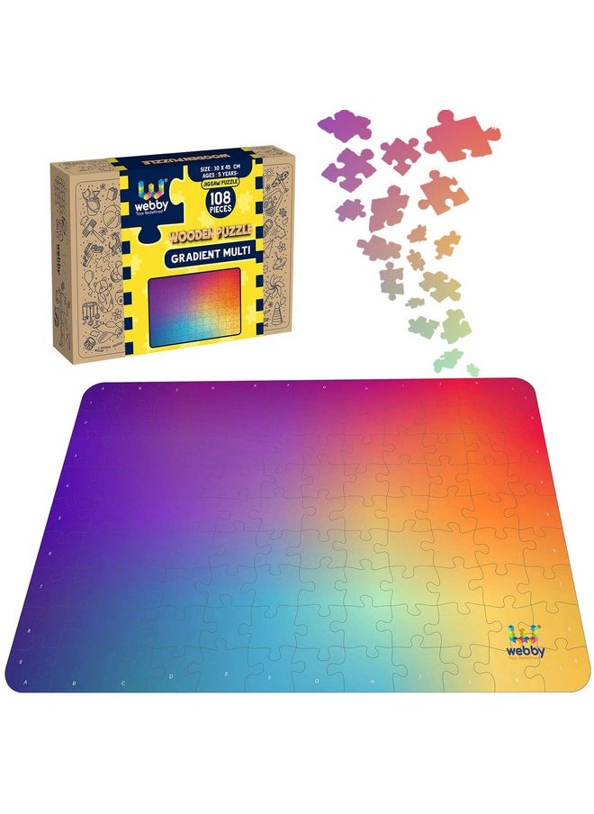 Webby Gradient Puzzle Wooden Jigsaw Puzzle for Kid, 108 Pieces